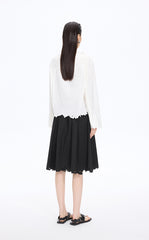 Skirt / JNBY Drawstring Cotton Midi Skirt