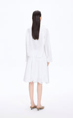 Skirt / JNBY Drawstring Cotton Midi Skirt