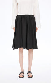 Skirt / JNBY Drawstring Cotton Midi Skirt