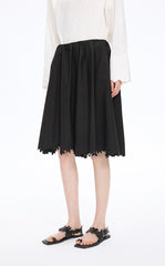 Skirt / JNBY Drawstring Cotton Midi Skirt