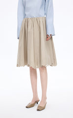 Skirt / JNBY Drawstring Cotton Midi Skirt