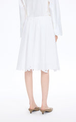 Skirt / JNBY Drawstring Cotton Midi Skirt