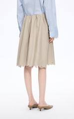 Skirt / JNBY Drawstring Cotton Midi Skirt