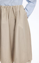 Skirt / JNBY Drawstring Cotton Midi Skirt
