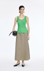 Skirt / JNBY Ramie A-Line Maxi Skirt