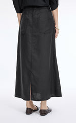 Skirt / JNBY Ramie A-Line Maxi Skirt
