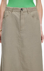 Skirt / JNBY Ramie A-Line Maxi Skirt