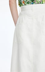 Skirt / JNBY Ramie A-Line Maxi Skirt