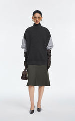 Skirt / JNBY Merino Wool Blend Midi Skirt