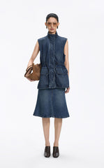 Skirt / JNBY Mid-Length Denim Flare Skirt