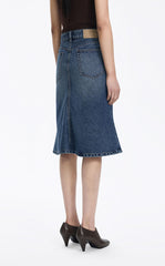 Skirt / JNBY Mid-Length Denim Flare Skirt