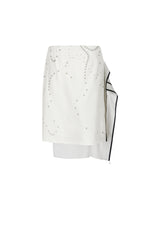 Skirt / JNBY Pearl Print Wrap Effect Waist Skirt