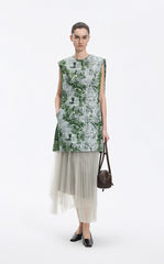 Skirt / JNBY Pleated Mesh A-Line Maxi Skirt