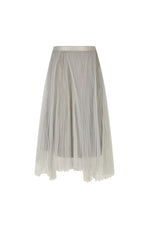 Skirt / JNBY Pleated Mesh A-Line Maxi Skirt