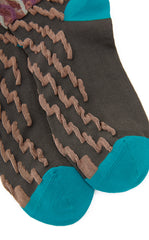 Socks / JNBY Striped Cotton Blend High-Crew Socks