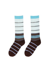 Socks / JNBY Striped Cotton Blend Mid-Crew Socks