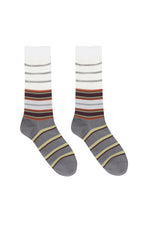 Socks / JNBY Striped Cotton Blend Mid-Crew Socks