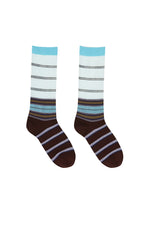 Socks / JNBY Striped Cotton Blend Mid-Crew Socks