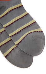 Socks / JNBY Striped Cotton Blend Mid-Crew Socks