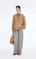 Sweater / JNBY Alpaca Wool Blend V-Neck Pullover