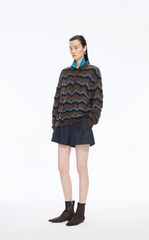 Sweater / JNBY Colorblock Wool-Blend Polo Sweater