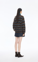 Sweater / JNBY Colorblock Wool-Blend Polo Sweater