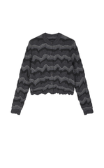 Sweater / JNBY Colorblock Wool-Blend Short Cardigan