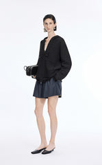 Sweater / JNBY Cotton Blend Hooded Cardigan Sweater