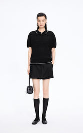 Sweater / JNBY Cotton Jacquard Short Sleeves Pullover