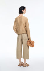 Sweater / JNBY Delicate Collar Cotton Jacquard Pullover