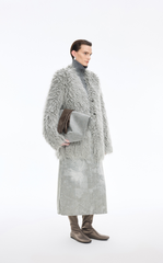 Sweater / JNBY Faux-fur texture Alpaca-Blend Long Cardigan