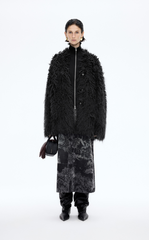 Sweater / JNBY Faux-fur texture Alpaca-Blend Long Cardigan