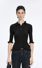 Sweater / JNBY Fitted Twist Cotton Blend Pullover