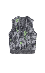 Sweater / JNBY Floral Loose-Fit Knit Vest