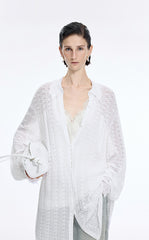 Sweater / JNBY H-Shaped Longline Cotton Cardigan