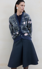 Sweater / JNBY Hand-Painted Kew Garden Long Cardigan