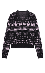 Sweater / JNBY Intarsia-Knitted V-Neck Jumper