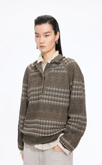 Sweater / JNBY Jacquard Raglan Cotton Blend Sweater
