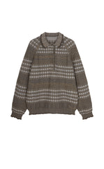 Sweater / JNBY Jacquard Raglan Cotton Blend Sweater