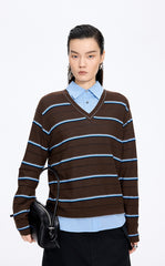 Sweater / JNBY Lightweight Cotton Blend V-Neck Pullover