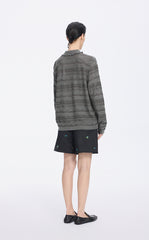 Sweater / JNBY Textured Knit Long-Sleeve Polo Top