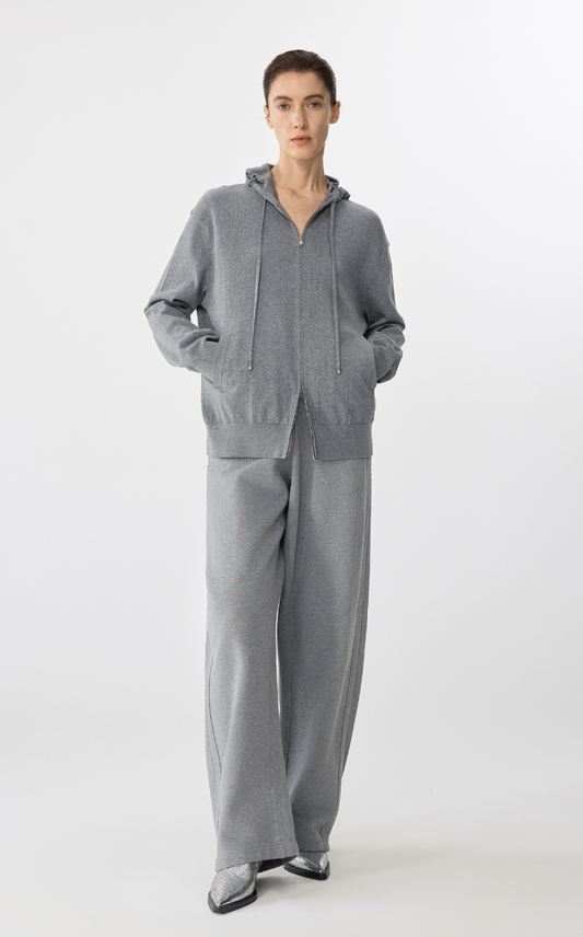 Sweater / JNBY Mid-Length Hooded Knit Cardigan