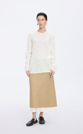 Sweater / JNBY Mixed Fiber Floral Oversized Pullover