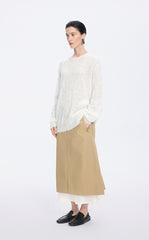 Sweater / JNBY Mixed Fiber Floral Oversized Pullover