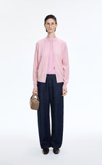 Sweater / JNBY Round-Veck Lyocell Wool Cardigan