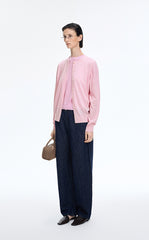 Sweater / JNBY Round-Veck Lyocell Wool Cardigan