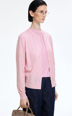 Sweater / JNBY Round-Veck Lyocell Wool Cardigan