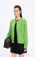 Sweater / JNBY Round-Veck Lyocell Wool Cardigan