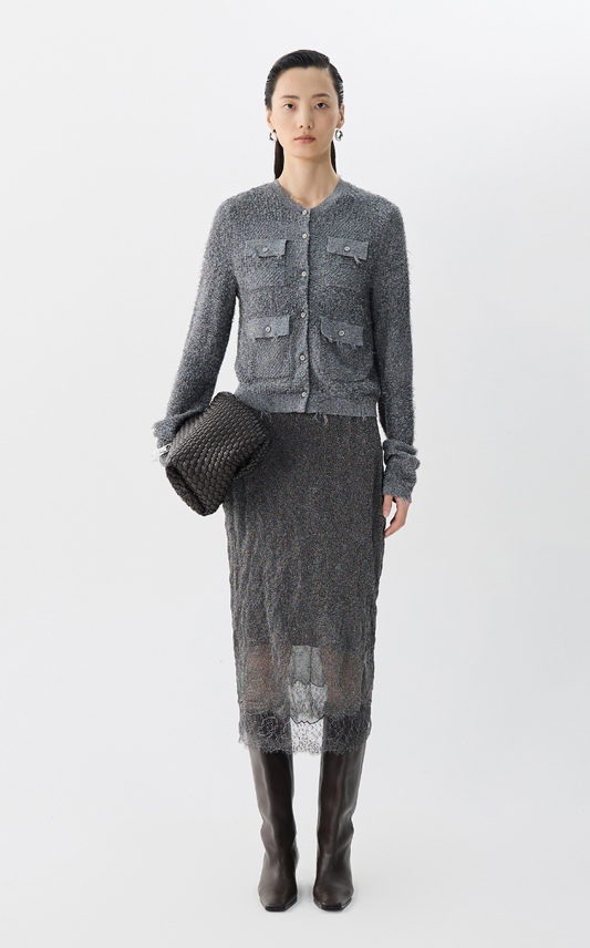 Sweater / JNBY Slim Fit Cropped Cardigan