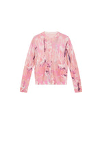 Sweater / JNBY T-Shape Floral Print Mohair Blend Cardigan